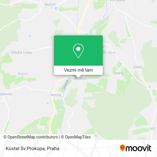 Kostel Sv.Prokopa mapa