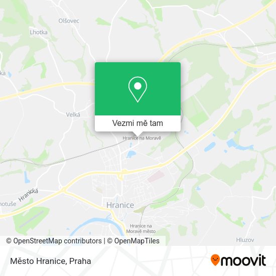 Město Hranice mapa