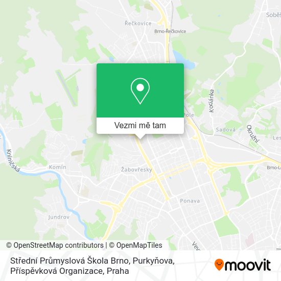 Střední Průmyslová Škola Brno, Purkyňova, Příspěvková Organizace mapa