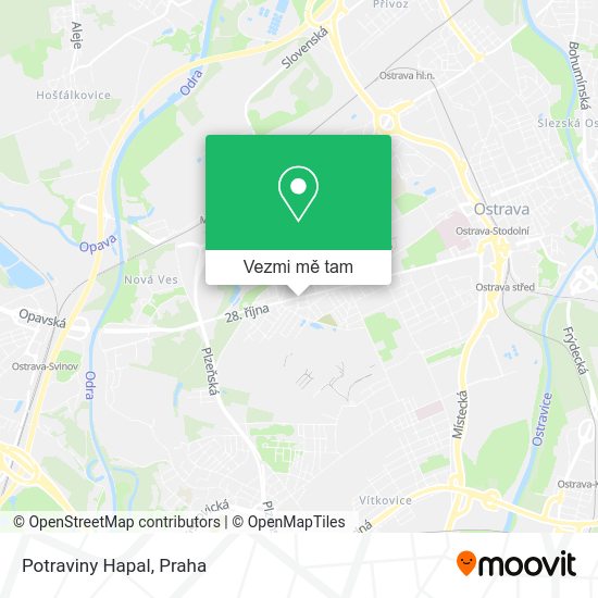 Potraviny Hapal mapa