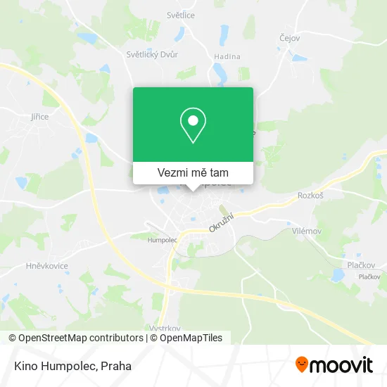 Kino Humpolec mapa
