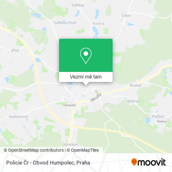 Policie Čr - Obvod Humpolec mapa