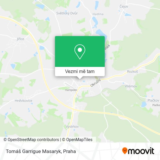Tomáš Garrigue Masaryk mapa
