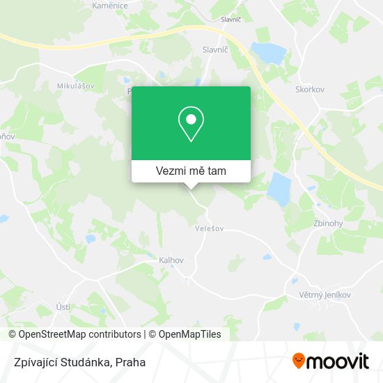 Zpívající Studánka mapa