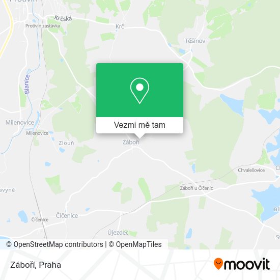 Záboří mapa