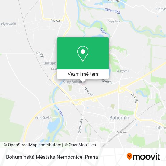 Bohumínská Městská Nemocnice mapa