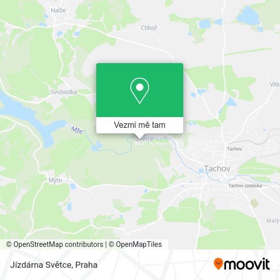 Jízdárna Světce mapa