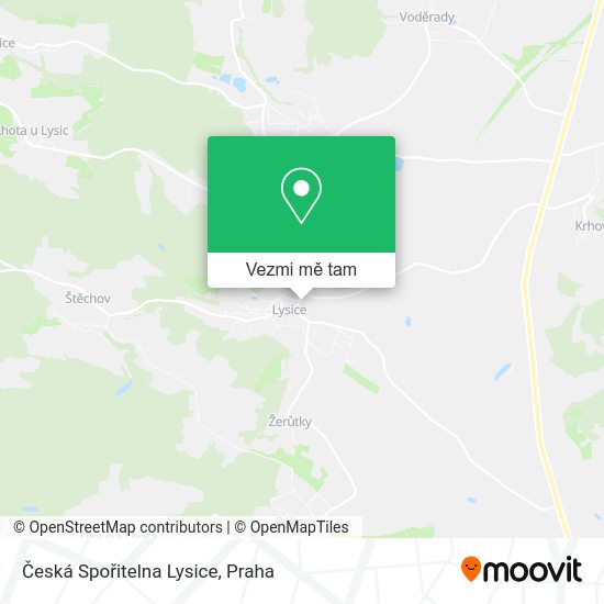 Česká Spořitelna Lysice mapa