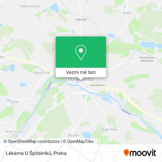 Lékárna U Špitálníků mapa