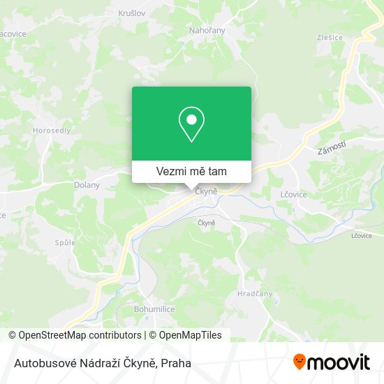 Autobusové Nádraží Čkyně mapa