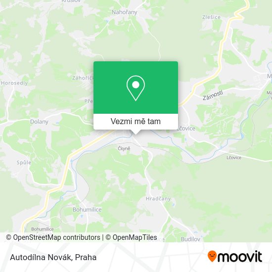 Autodílna Novák mapa