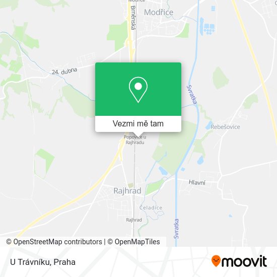 U Trávníku mapa