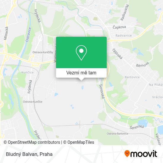 Bludný Balvan mapa