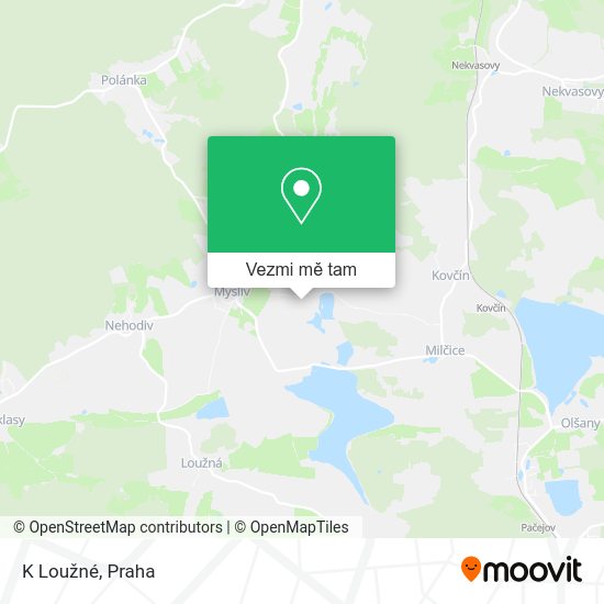 K Loužné mapa