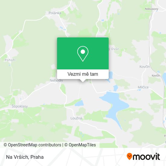 Na Vrších mapa