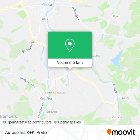 Autoservis K+K mapa