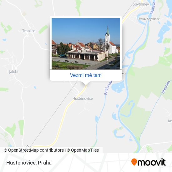Huštěnovice mapa