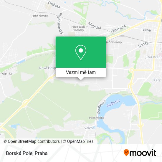 Borská Pole mapa