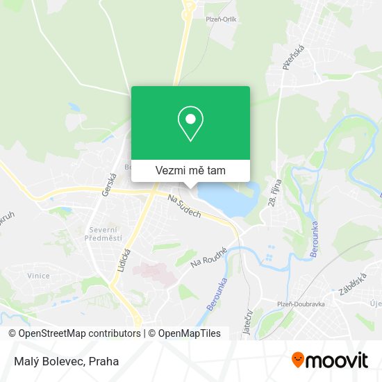 Malý Bolevec mapa