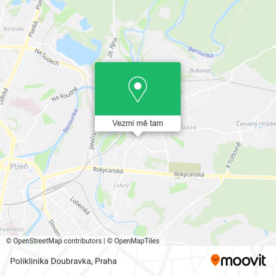 Poliklinika Doubravka mapa