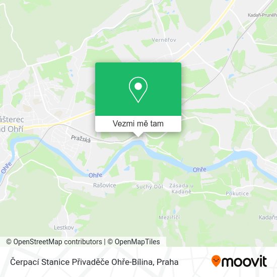 Čerpací Stanice Přivaděče Ohře-Bílina mapa