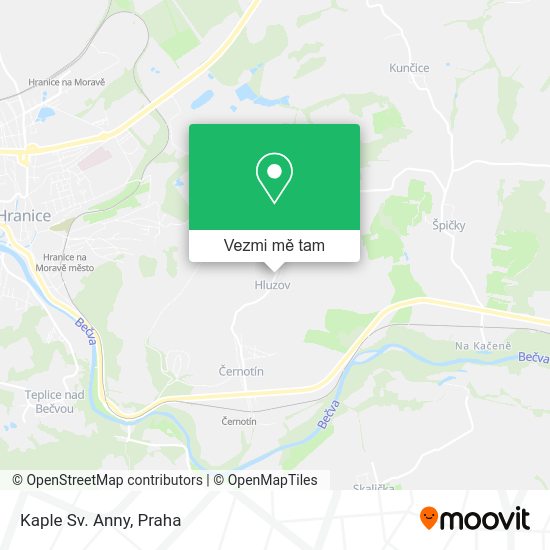 Kaple Sv. Anny mapa