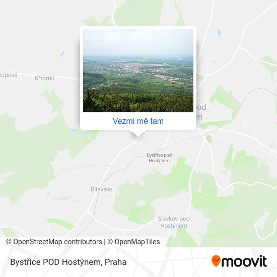 Bystřice POD Hostýnem mapa