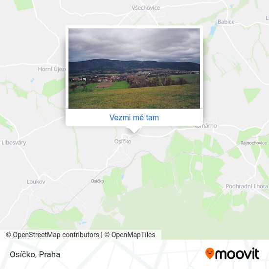 Osíčko mapa