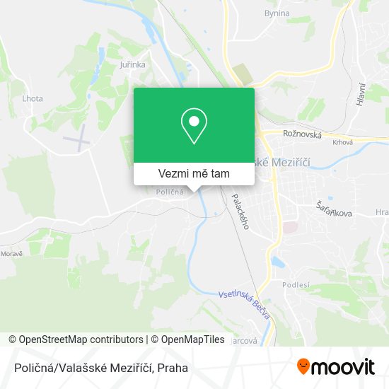 Poličná/Valašské Meziříčí mapa