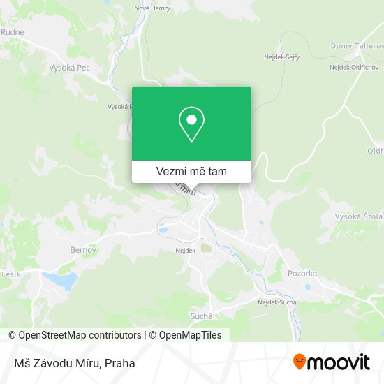Mš Závodu Míru mapa