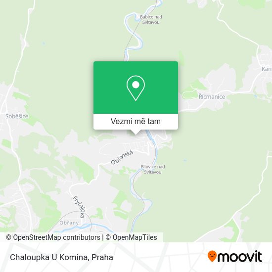 Chaloupka U Komina mapa