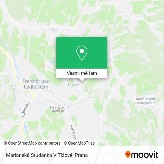 Mariánská Studánka V Tížové mapa