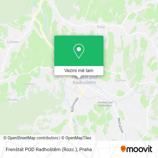 Frenštát POD Radhoštěm (Rozc.) mapa