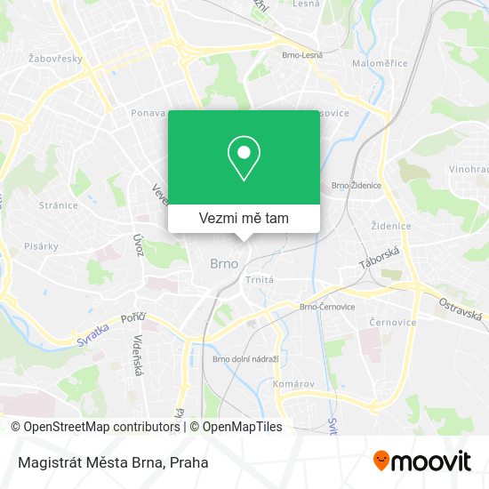 Magistrát Města Brna mapa