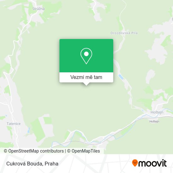 Cukrová Bouda mapa