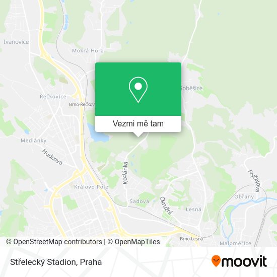 Střelecký Stadion mapa