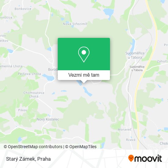 Starý Zámek mapa