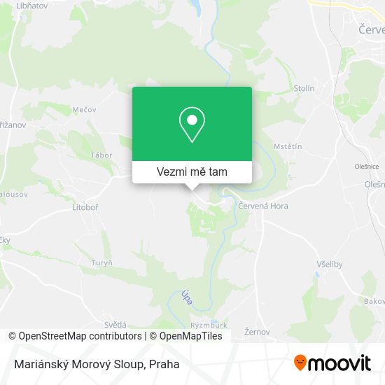 Mariánský Morový Sloup mapa