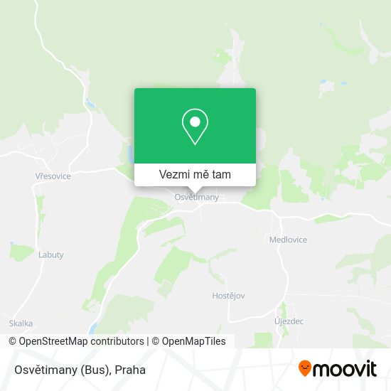 Osvětimany (Bus) mapa