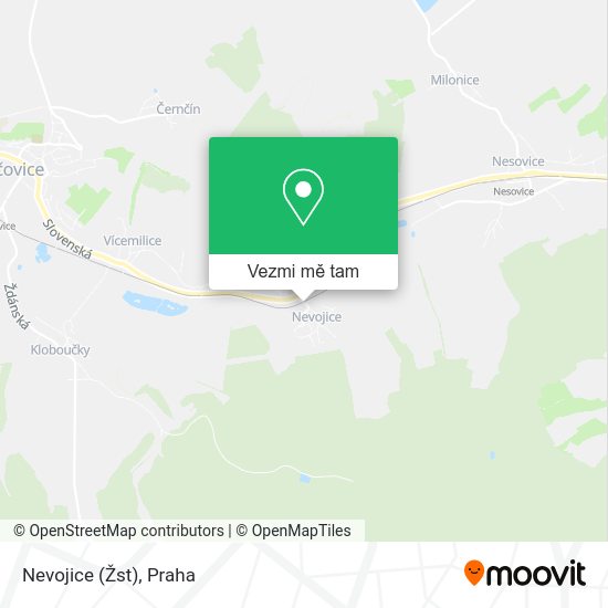Nevojice (Žst) mapa