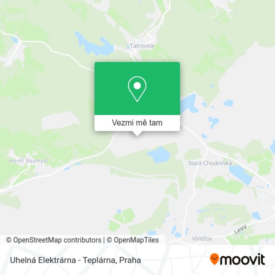 Uhelná Elektrárna - Teplárna mapa