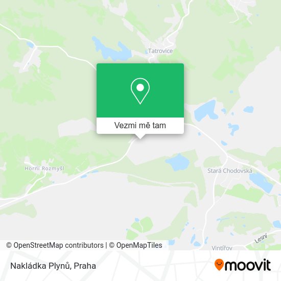 Nakládka Plynů mapa