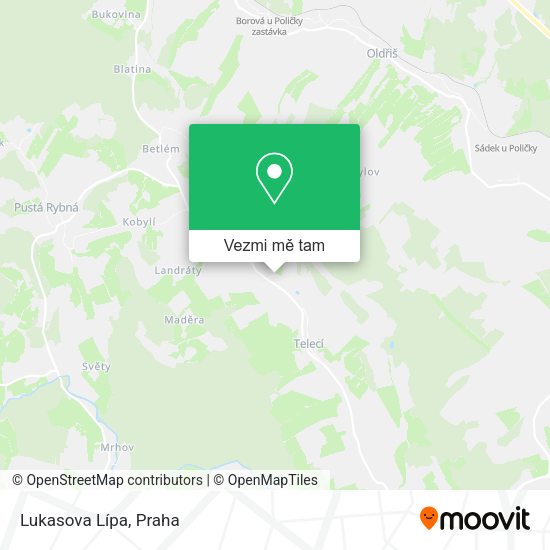 Lukasova Lípa mapa