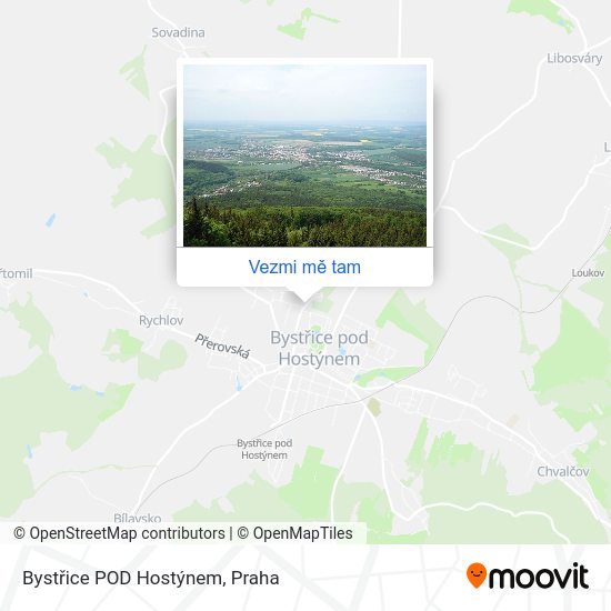 Bystřice POD Hostýnem mapa