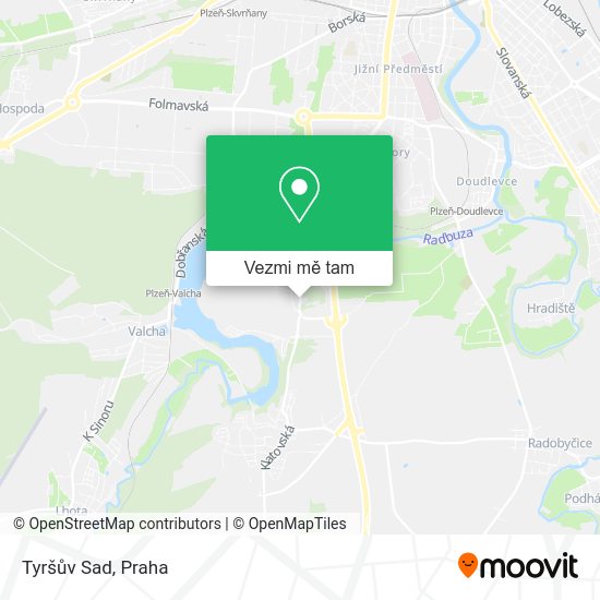 Tyršův Sad mapa
