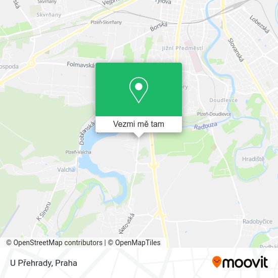 U Přehrady mapa
