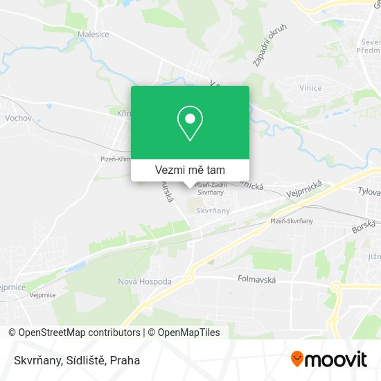 Skvrňany, Sídliště mapa