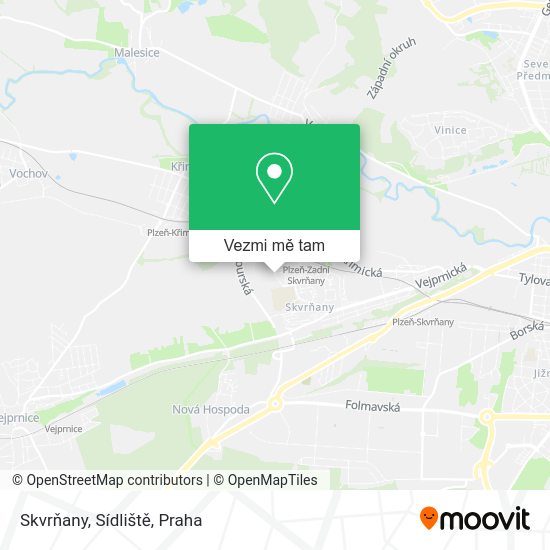 Skvrňany, Sídliště mapa