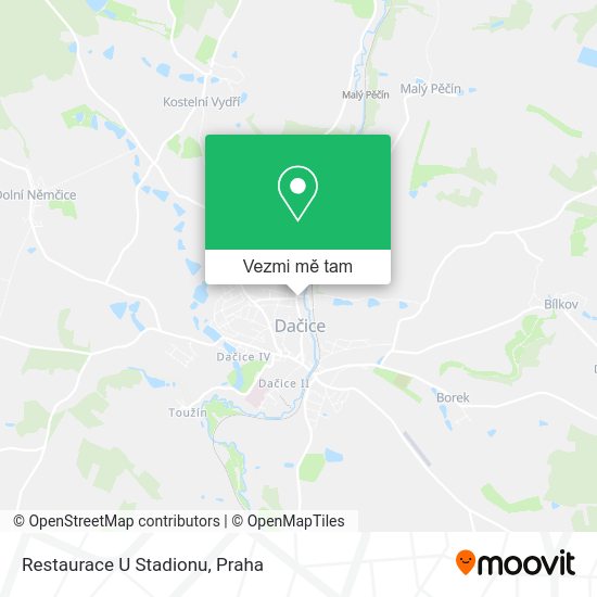 Restaurace U Stadionu mapa