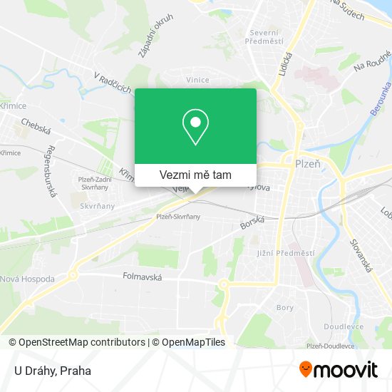 U Dráhy mapa